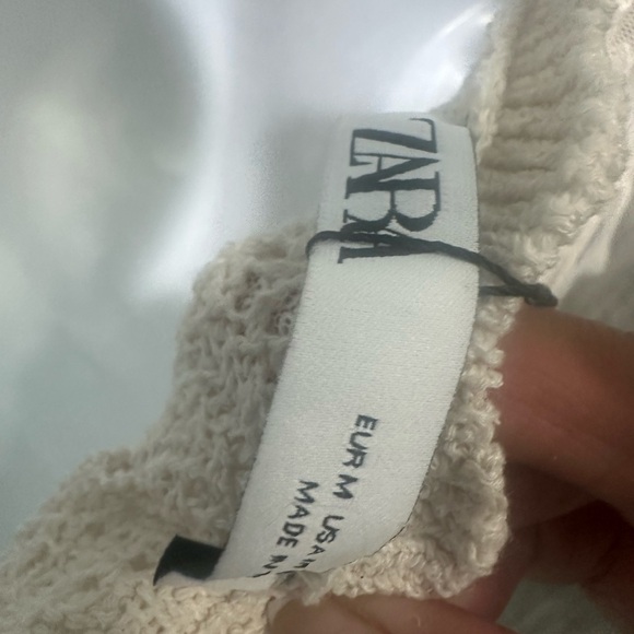 Zara Cream Lace Knit Top - Picture 7 of 9